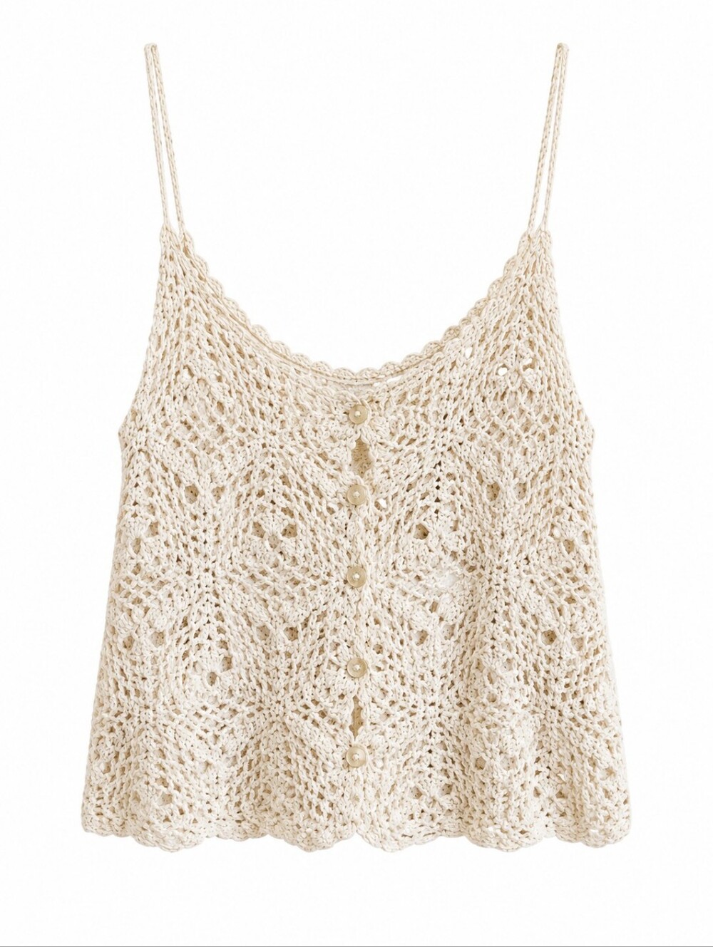 American Eagle Outfitters Cream Crochet Camisole XL